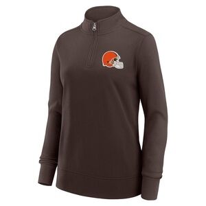 NWT! Women's NFL Brown Cleveland Browns Velocity Quarter-Zip Jacket